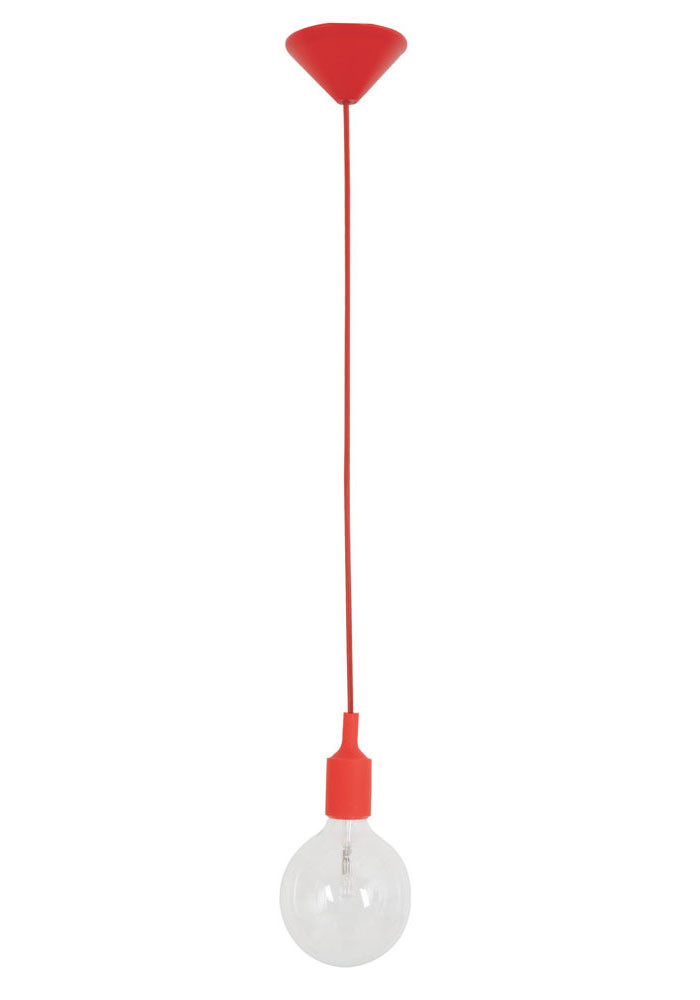 red cord pendant light