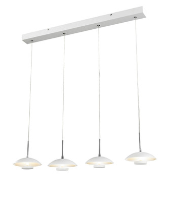 Hanging LED Pendant 4 Lights, White 