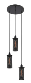 Pendant Lights | VENETO series: Aged Decorative Light - 3 E27 Globes