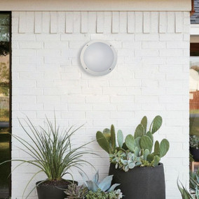 Vandal Resistant Wall or Ceiling Light - 12W 800lm 4000K IP66 IK10 Round White