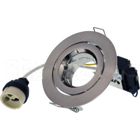 Downlights | GU10 Energy Saving Downlight - Round Silver Chrome Gimbal
