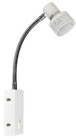 Zip Hardwired Switched Wall Light -White