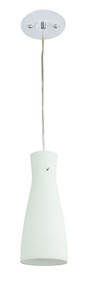 Cleo Painted Glass Single Pendant White