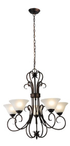 Gaston 5-Light Up Pendant Bronze