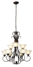 Gaston 9Lt Up Pendant Bronze