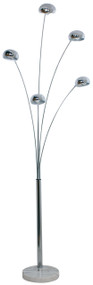 Mantra 5-Light Floor Lamp Chrome / Marble