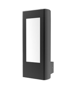 Black LED Outdoor Wall Light - Fixed, Rectangular Shape - Amun