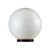 300mm Sphere 240V Polycarbonate Garden Light - Black Base & Opal Sphere / E27