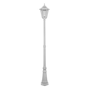 Turin Large Single Head Tall Post Light - White Finish / B22