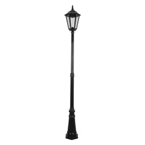 Chester Large Single Head Tall Post Light - Black / B22