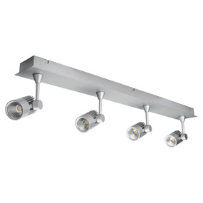 Quad LED Bar Spotlight - Silver Finish / White LED