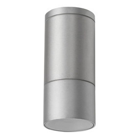 Cylindrical 240V 6W LED Ceiling Light - Anodised Finish / Warm White LED