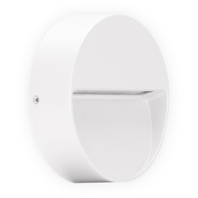 Round 3W LED Steplight - White Finish / Warm White LED