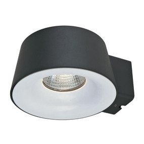 CUP 240V 10W LED Wall Light - Dark Grey Finish / White LED