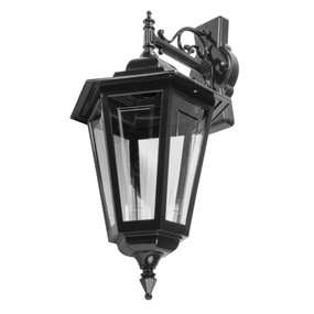 Turin Large Downward Wall Light - Black Finish / B22