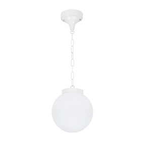 Siena 20cm Sphere Pendant - White Finish / E27
