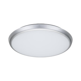Round 35W Slimline LED Ceiling Light - Silver Frame / Warm White LED