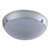 Medium Round 240V Polycarbonate Ceiling Light - Silver Trim / E27