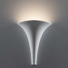 Ceramic Funnel Wall Light - Raw / G9