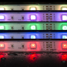 Waterproof RGB LED Strip Light - 12V IP66 7.2W 16 Million Colours