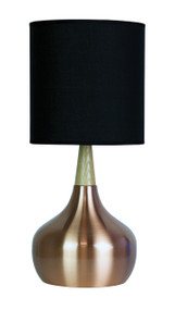 Global Table Lamp Brushed Copper Complete