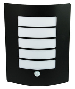 Motion Sensor Wall Light - IP44 280mm Matt Black