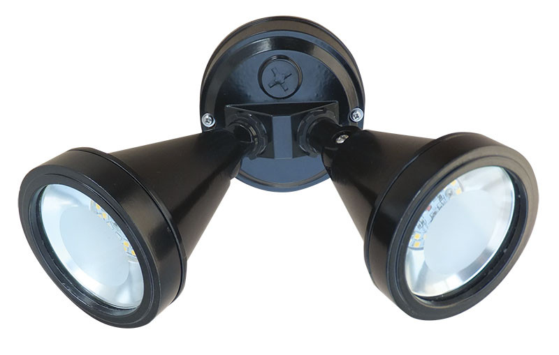 Classic LED Twin Flood Black | Lighting Style