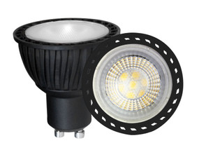LED GU10 7W 550lm 5000K Black Non-Dimmable Globe
