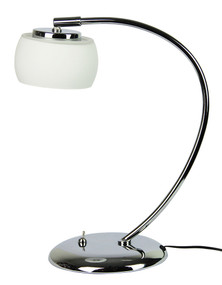 Curved LED Table Lamp Chrome / Opal 4000K