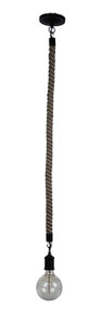 Rope Single Pendant Suspension 1200mm Black