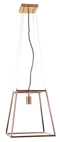 Contemporary Tubular Pendant Copper