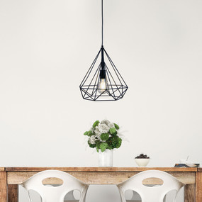 Modern-38 Wire Pendant Black