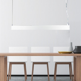 Contemporary LED Pendant 58W White 1.2m - Up and Down Light