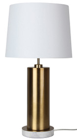 Deep Base Antique Brass Complete Table Lamp