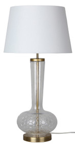 Chic Modern Clear Glass Complete Table Lamp