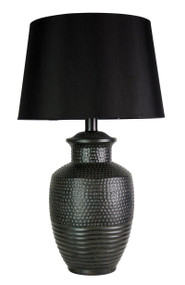 Black Aged Complete Table Lamp