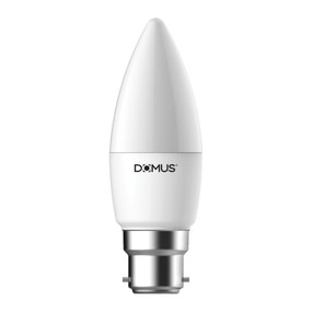 Domus Key Candle 5.7W B22 Dimmable Frosted 2700K Globe