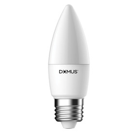 Domus Key Candle 5.7W E27 Dimmable Frosted 6500K Globe