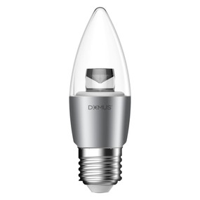 Domus Key Candle 6W E27 Dimmable Clear 6500K Globe