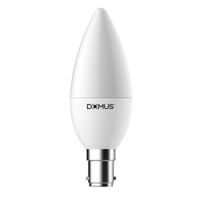 Domus Key Candle 5.7W B15 Dimmable Frosted 6500K Globe