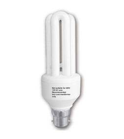 CFL 12V AC B22 3-Unit 11W 6400K 400lm Globe