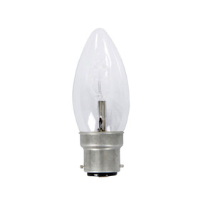 Halogen B22 Candle 18W 25W Clear 2800K 210lm Dimmable Globe