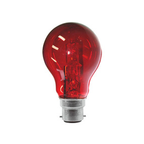 Halogen B22 GLS 28W 40W Red 340lm Dimmable Globe