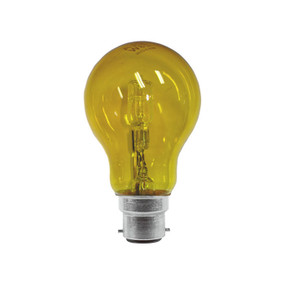 Halogen B22 GLS 28W 40W Yellow 340lm Dimmable Globe