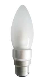 LED B22 Candle 4W 3000K Frosted 300D 280lm Globe