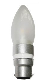 LED B22 Candle Dimmable 4W 3000K Frosted 300D 275lm Globe