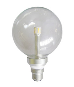LED B22 G125 6W Clear 5000K 300D 410lm Globe