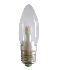 LED E27 Candle 4W 5000K Clear 300D 290lm Globe