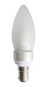 LED B15 Candle 4W 3000K Frosted 300D 280lm Globe