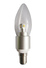 LED B15 Candle Dimmable 4W 3000K Clear 300D 290lm Globe